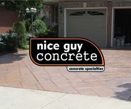 stamped concrete driveway curbs